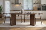 Sablin - Mesa de Comedor Venezia Walnut, 180x90x75 cm, Melamina Nogal, Moderna Escandinava, Capacidad de Carga 70 kg